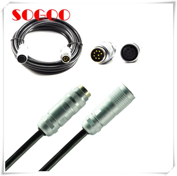 Telecommunication AISG Connector / 6 Pin 8 Pin Straight Plug M16 Cable Assembly