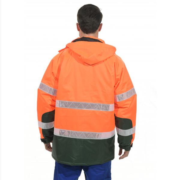 segurança olá! Vis Workwear Jacket Windproof And de 300D Oxford impermeável
