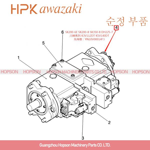Высокий насос с зубчатой передачей давления, костюм SK200 SK210 SK230 SK330 гидронасоса Kobelco