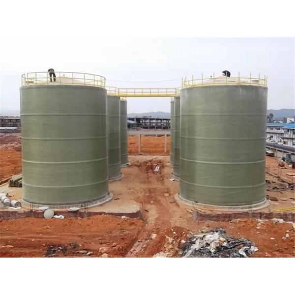 Vertical Harmless Treatment FRP Chemical Storage Tank Easy Installation 4000*7500mm