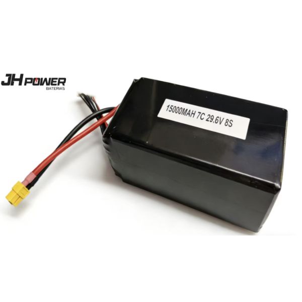 29.6 V 15000mAh Lipo Battery 8S 7C Large Capacity Lipo Battery For Extended Flight Times