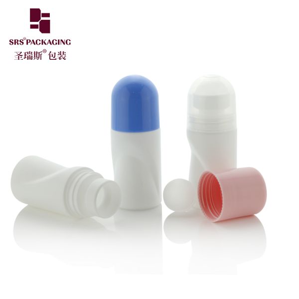 RPPB 50ML Unique Shape Plastic PP Mono Roll On Deodorant Bottle