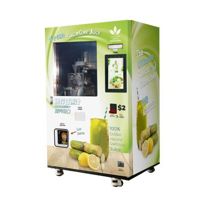 Máquina de venda de suco fresco da Micron para cana de açúcar Máquina de venda com sistema de pagamento de moedas em dinheiro na rua