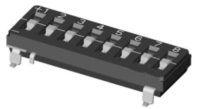 DTS Series Tri State Type SMD Lead DIP Switch With Thermoplatic Cover