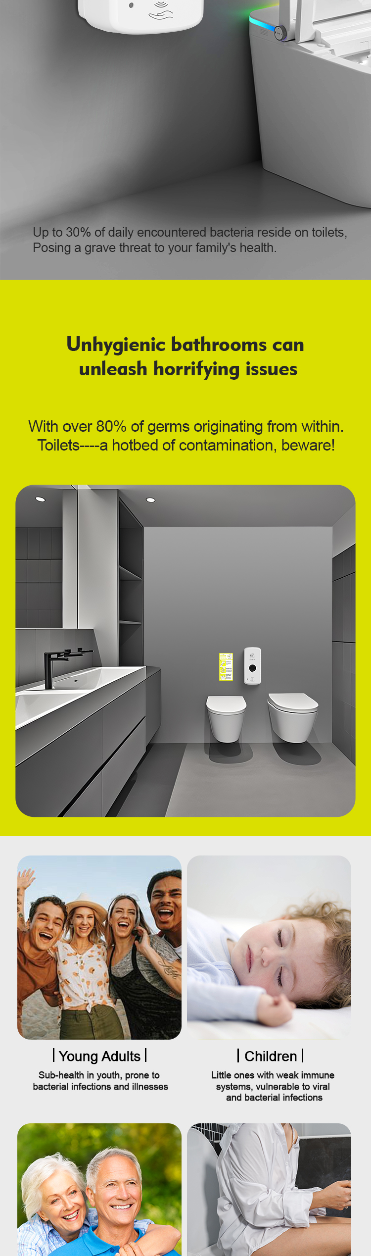 Modern Design Wall Mounted Foam Soap Dispenser with 3D Model Design for Convenient Bathroom Use