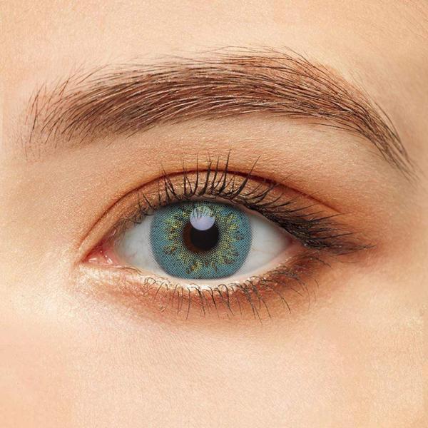 Soft Eco Icy Blue Eye Contact Lenses 14.2mm For Dark Eyes