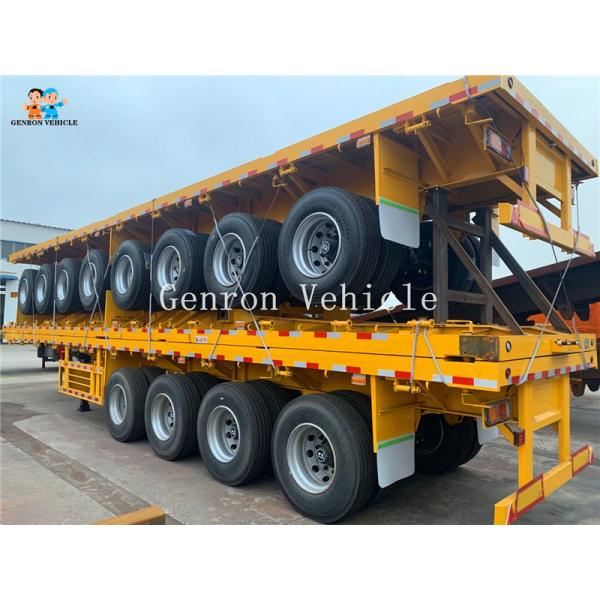 3 Axles Mechanical Suspension Flatbed Semi Trailer