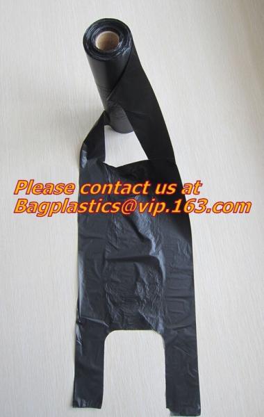Custom Print Hdpe Plastic T Shirt Bags with Gusset, hdpe bags, ldpe bags, pp bags, sacks