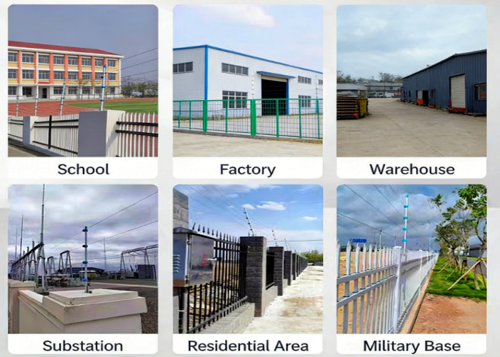 Intelligent Electric Fence Security Barrier Systems Wind Resistance