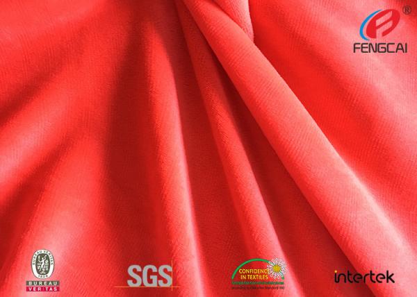 Tissu solide rose de velours de Spandex de PFD pour Madame Garment/pile à la maison du textile 1mm