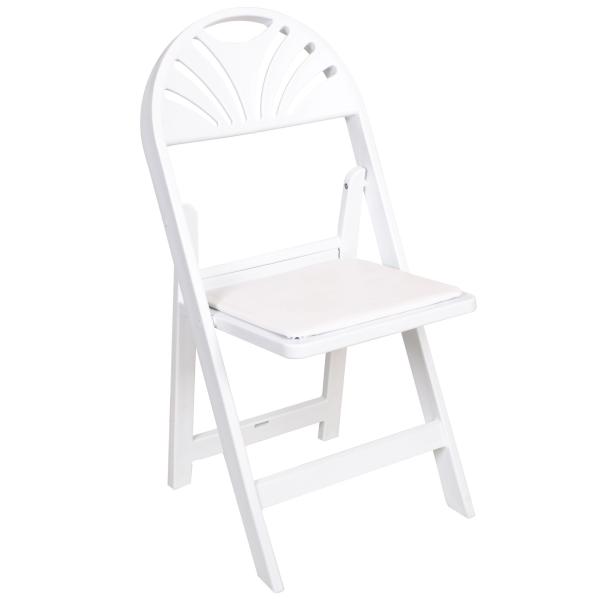 Foldable White Resin Metal Plastic Garden Chair for Event and Weddings Rental at Hotel