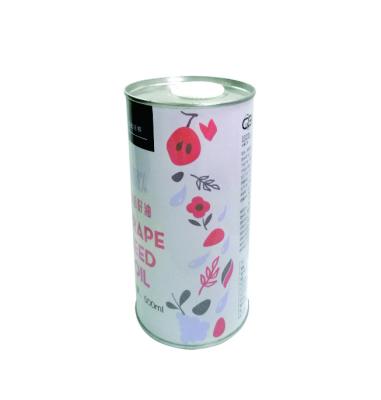 DADI 0.35L Round Olive Oil Can Tin Canister 350ml Tin Can Round For Edible Oil Elegant