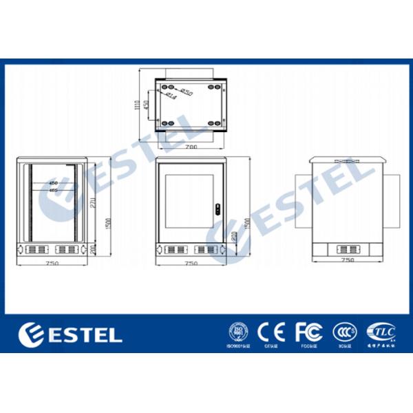 2 вентилятора гальванизировали шкаф телекоммуникаций стального шкафа 27У на открытом воздухе