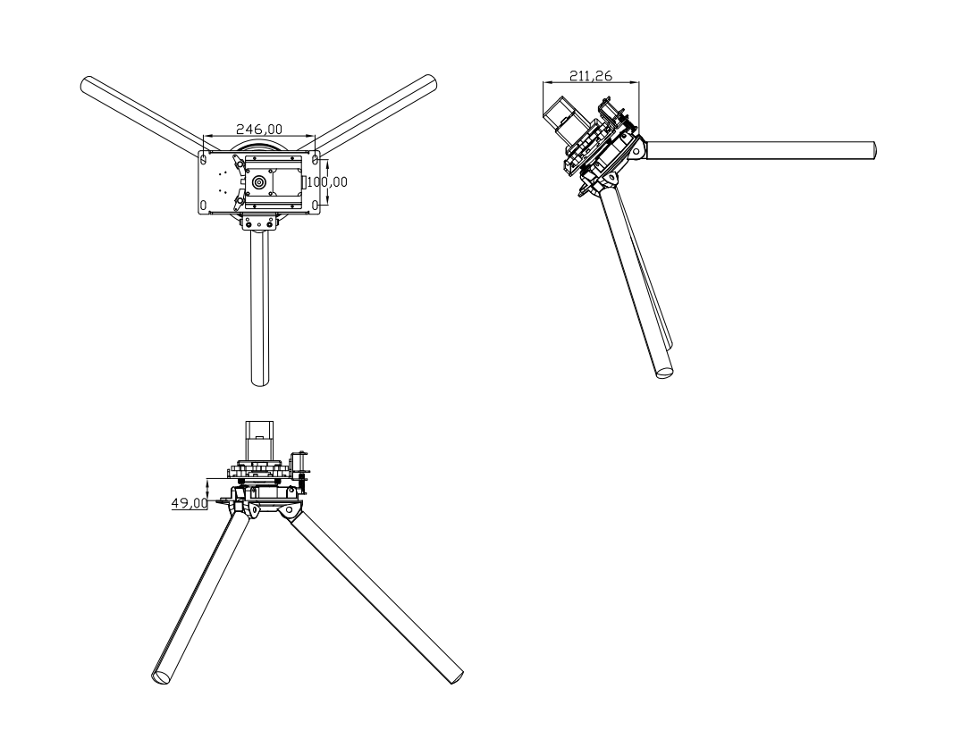Tripod Turnstile Mechanism L-shaped Tripod Turnstile Equipped with Electromagnet