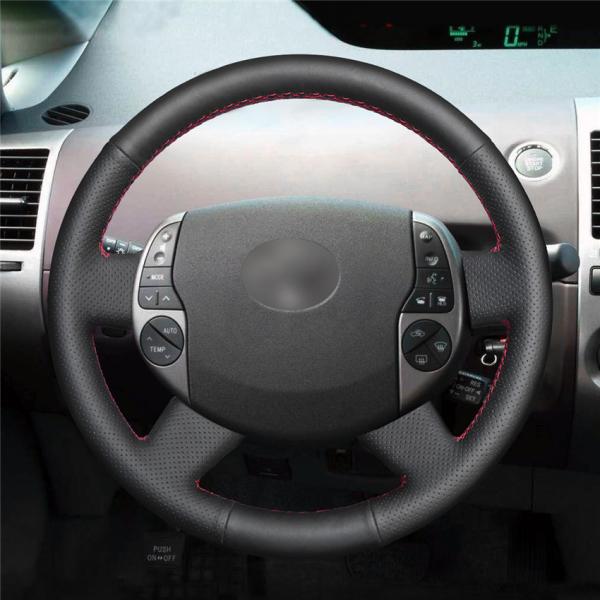 Pink Artificial Leather Sew Steering Wheel Cover for Toyota Prius 2004 2005 2006 2007 2008 2009 2010 2011 2012 2013 2014 2015