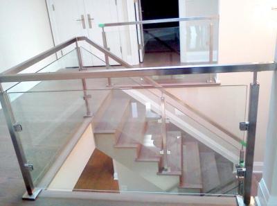 Da balaustrada de vidro de aço inoxidável do corrimão de 304 tubulação quadrada 1mm 850mm