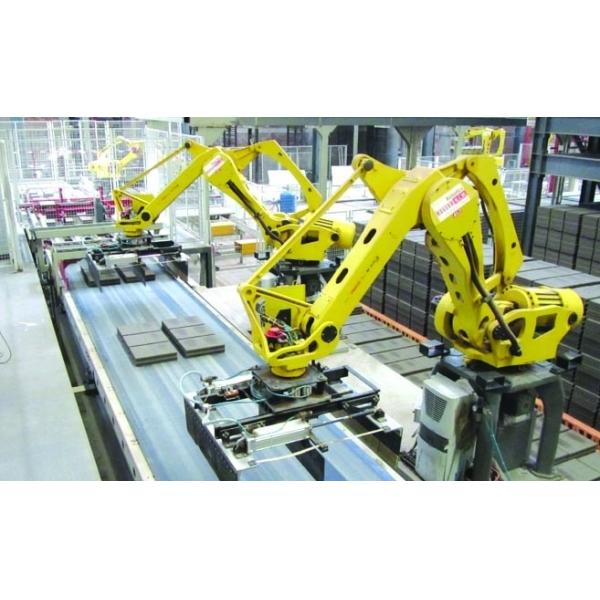 желтый цвет машины делать кирпича штабелеукладчика робота кирпича 700kg автоматический