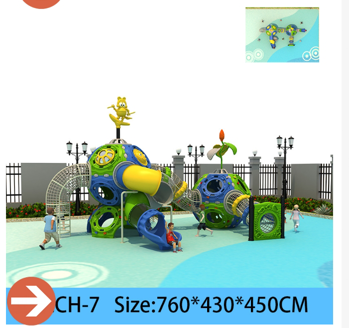 Space Capsule Theme Playground Equipment Custom web Climbers Swings  Plastic Slides for Parks  Kindergartens Safe & Child-Friendly​