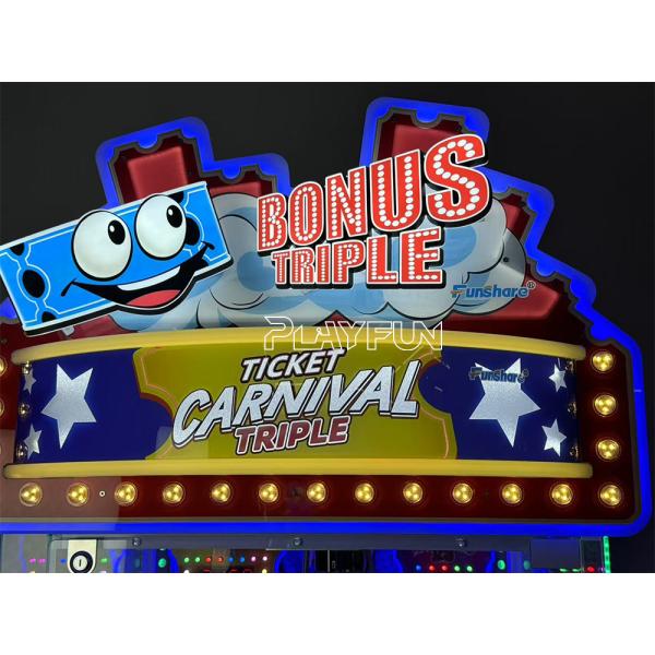 New best  income   ticket carnival triple Bonus triple grab ticket roll ticket claw skill redemption  machine