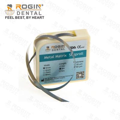 Faixas da matriz do metal/rolo dental do sistema matriz das tiras, material de aço inoxidável