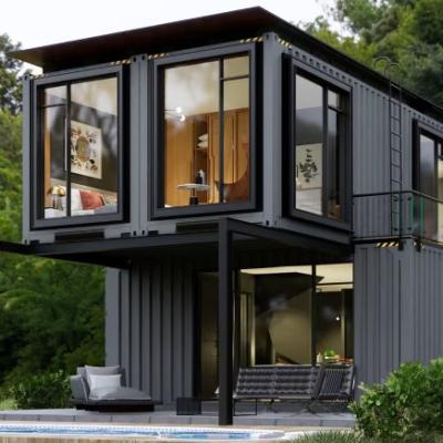 Maison de conteneurs expandable de 40 pieds, maison de conteneurs préfabriquée.