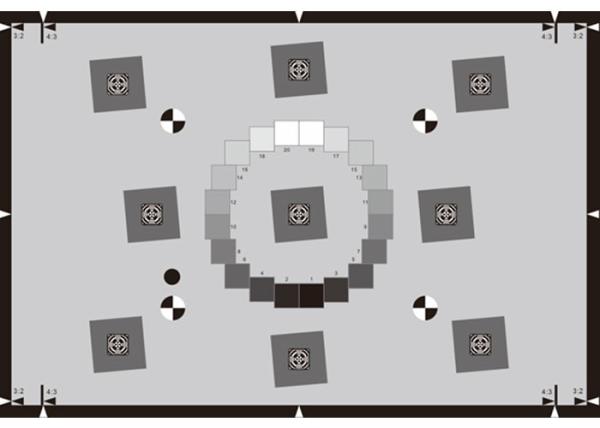 ISO 12233: 2014 Edge SFR (eSFR) Inkjet chart Suitable For HDTV And Cinema Resolution Test Target