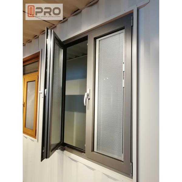 Vertical Aluminum Clad Casement Windows , Thermal Break Clear Glass Window casement sliding window casement aluminium