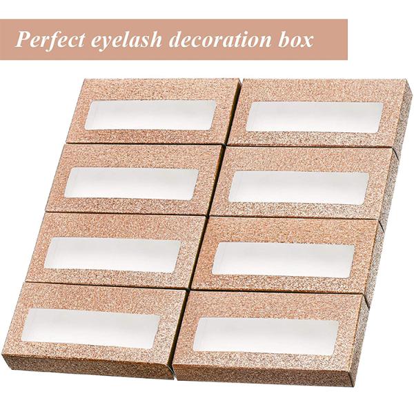 Custom Logo Printed Glitter Empty Cosmetic Eyelash Packaging Boxes for False Eyelashes