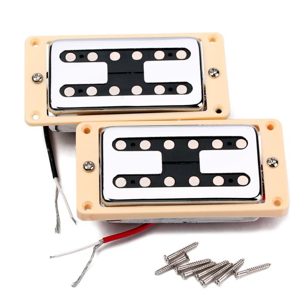 Pickup de guitarra H Style Cream ABS Metal Humbucker Dual Coil Pickup N8.6K/B12.7K saída