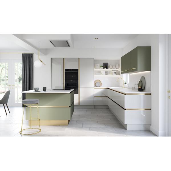 3m Long Small Plywood Kitchen Cabinets Modern With Breakfast Counter