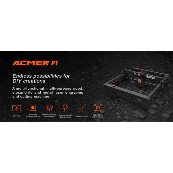 10W Wood Laser Cutting Machine 400x410mm Desktop CNC Laser Engraver For Wood