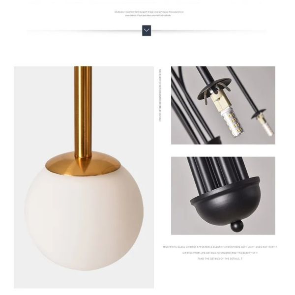 Nordic Minimalist Pendant Light for Living Room Restaurant Lamp（WH-AP-668）