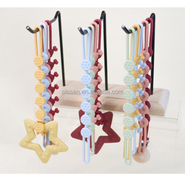 Necklace Pacifier Chain Focal Shaped Beads For Beaded Pens Silicone teething Focus Beads kid toys