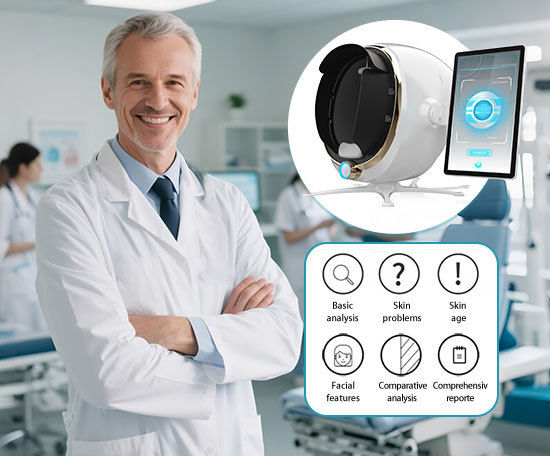 Industrial AI Skin Diagnosis System With 9 Spectral Imaging For Clinics Max Model