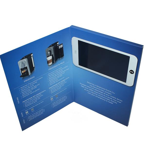 Free Sample Limited 4.3 inch 1GB Skilful CMYK printing video invitation card video brochure with 1000mah LI-battery