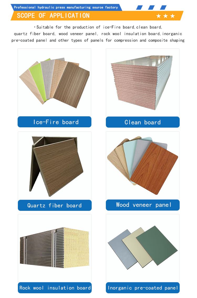Customize 1000t hot and cold press production line for producing ice fire inorganic pre coated board