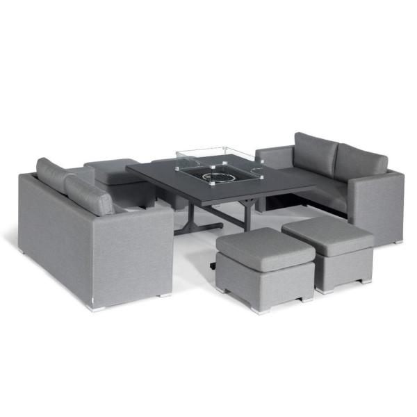 Modern Design Garden Furniture Sofa Set with Firepit Table Table Size W126 x D126 x H71cm