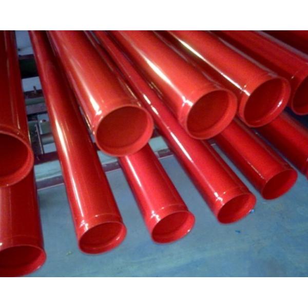 Red / Black Painting Coated Steel Pipe Carbon Steel Erw Material Waterproof