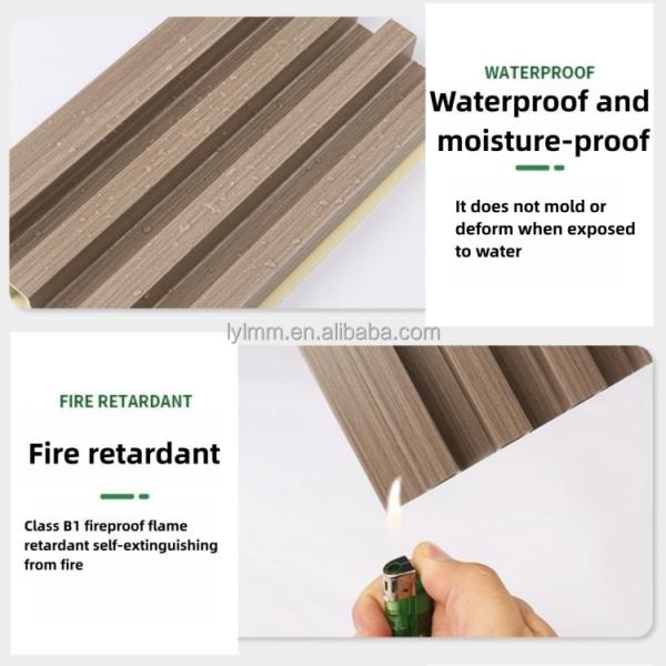 Современный WPC ламинированный плоский стенный плоский панель для внутреннего декорации ограждения