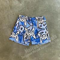 Camisetas cortas personalizadas con malla de tamaño más de ropa callejera masculina Dtg Pantalla de logotipo gráfico Camisetas cortas de baloncesto 5 pulgadas Camisetas cortas para hombres