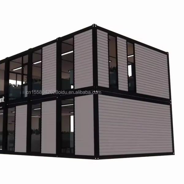 Site de construction extérieur bâtiment de bureaux de conception moderne préfabriqué avec pliage en acier galvanisé 180g