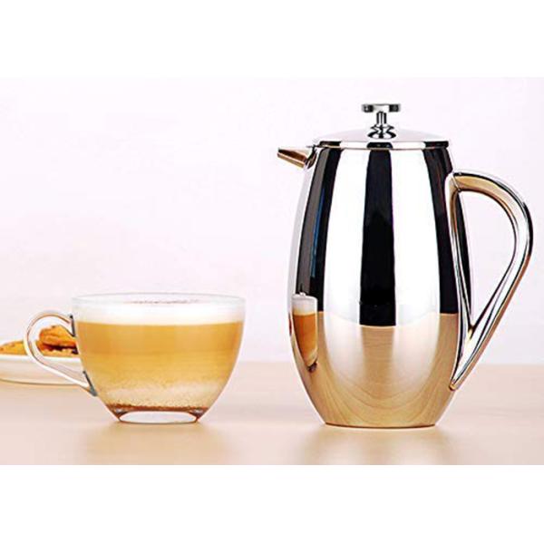 Pear Shape Double Wall Tea & Coffee Maker French Press Coffee Plunger 34oz