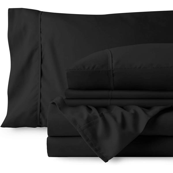 Super Soft Microfiber 1800 Thread Count Bed Sheet Set 6pcs European and American Style