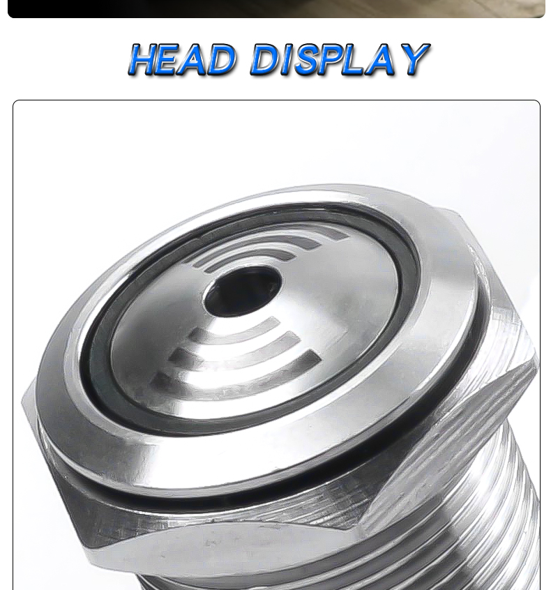 16/19/22mm Metal Buzzer Sound Flash Alarm Stainless Steel 12v-24v High Decibel Interrupt