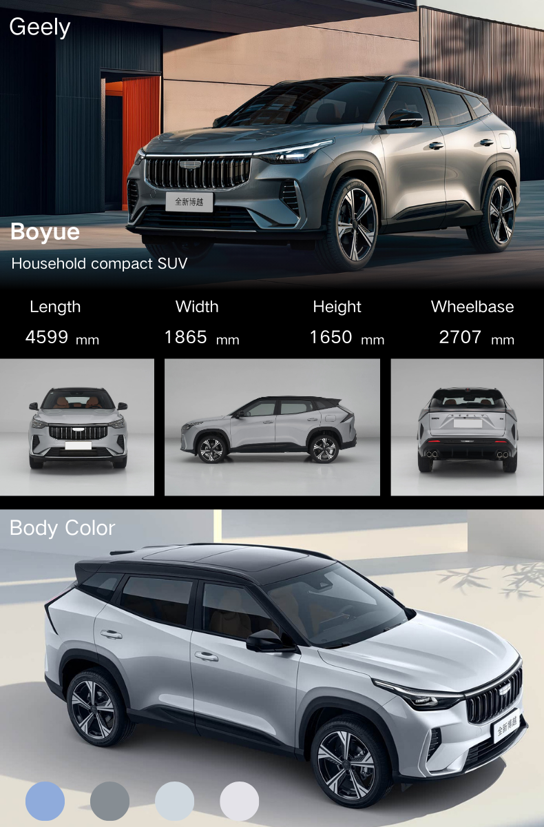 New Generation for Boyue Gasoline Car Low Gas Consumption Compact SUV Leather Electric Adjustable Automatic Transmission