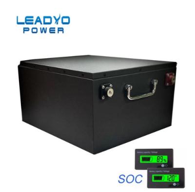 Bateria de íon de lítio de 48 volts com caixa de metal, baterias de carrinho de golfe RS232/RS485 30ah