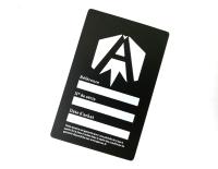 Placas de etiqueta de metal de 0,3 mm de espessura gravadas a laser preto fosco etiqueta de metal de aço inoxidável