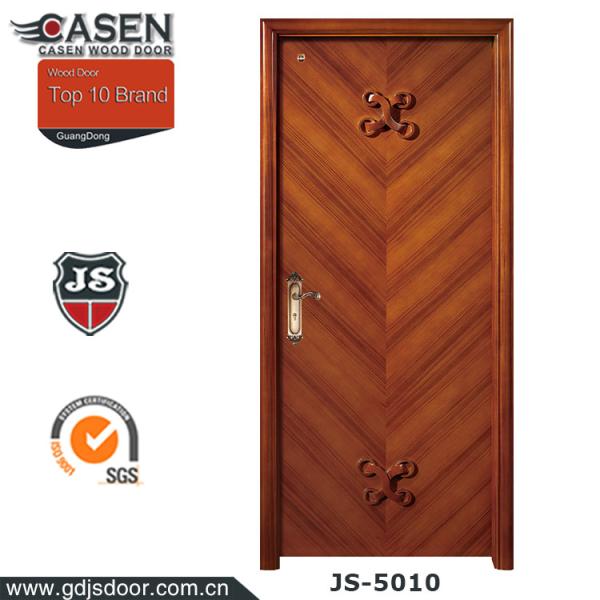 Natural Teak Veneer Solid Wood Flush Doors 45mm Thick Mid Century Wood Door
