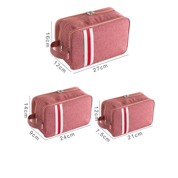 Ladies Red / Pink / Black Makeup Carry Bag Large Capacity Customized Logo