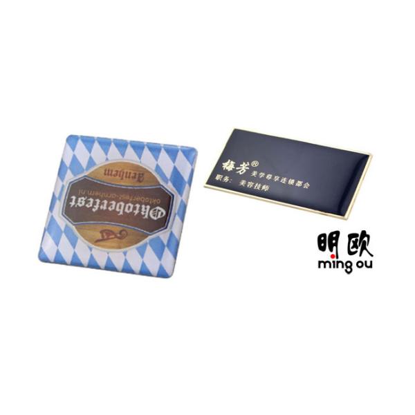 Promotion Items Square Lapel Pins Stainless Steel Badges 11g  Weight